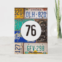 Vintage Teller für den 76. Geburtstag