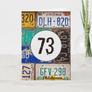 Vintage Teller für die 73. Geburtstagskarte Karte
