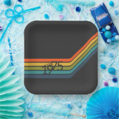 Vintage Teller für Retro-Design-Papiere 1975 (Party)