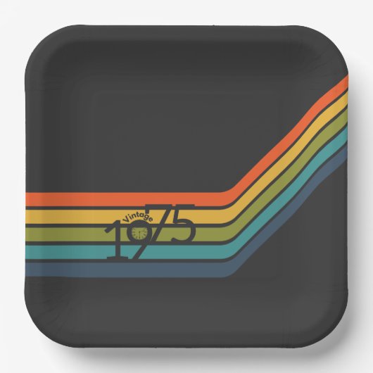 Vintage Teller für Retro-Design-Papiere 1975 (Vorderseite)