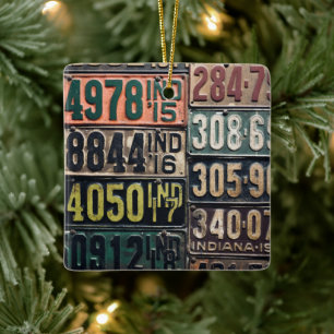 Vintage Teller Keramikornament