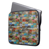 Vintage Teller Laptopschutzhülle (Vorderseite Links)