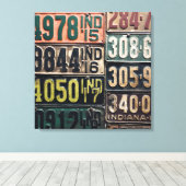 Vintage Teller Leinwanddruck (Insitu (Holzboden))
