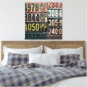 Vintage Teller Leinwanddruck (Insitu (Schlafzimmer))