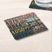 Vintage Teller Rechteckiger Pappuntersetzer (angewinkelt)