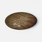 Vintage Teller zum Aussehen von Holz (Schrägansicht)