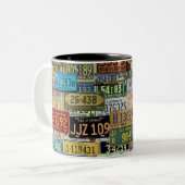 Vintage Teller Zweifarbige Tasse (Vorderseite Links)