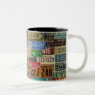 Vintage Teller Zweifarbige Tasse