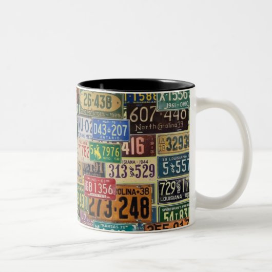 Vintage Teller Zweifarbige Tasse (Rechts)