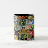 Vintage Teller Zweifarbige Tasse (Mittel)