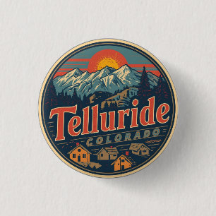 Vintage Telluride Colorado Outdoor-Hiking-Geschenk Button