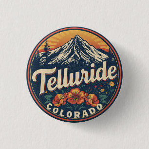 vintage Telluride Colorado Skifahren Outdoor-Gesch Button