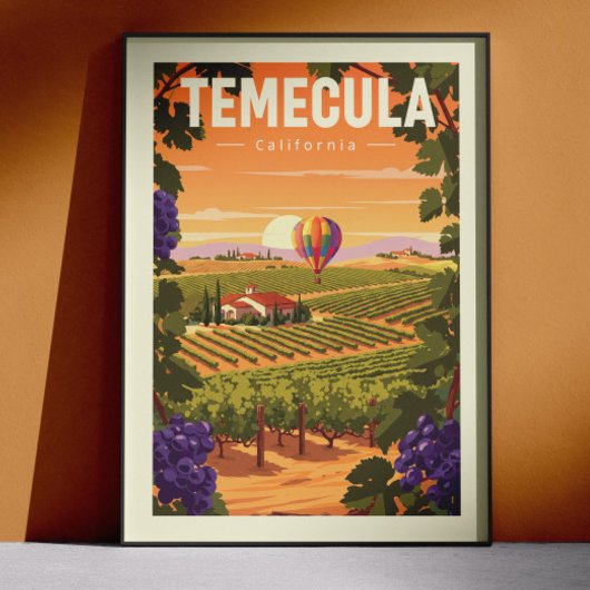 Vintage Temecula Kalifornien Poster