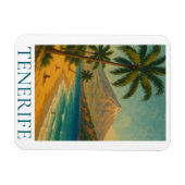 Vintage Tenerife Canary Island Beach Playa Travel Magnet (Horizontal)