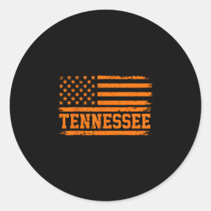 Vintage Tennessee-Flagge TN Orange State Stolz Män Runder Aufkleber