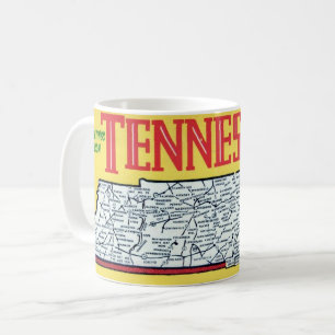 Vintage Tennessee-Karte Kaffeetasse