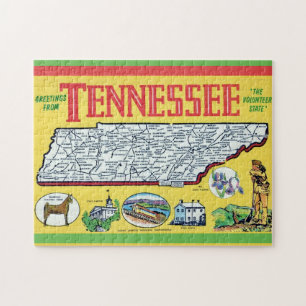 Vintage Tennessee-Karte Puzzle