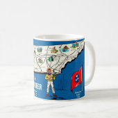 Vintage Tennessee-Karte Tasse (VorderseiteRechts)