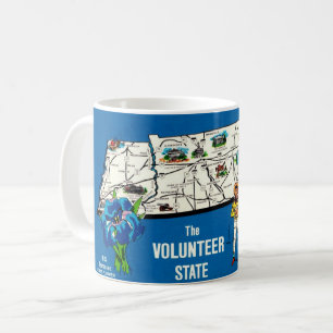 Vintage-Tennessee-Karten-Tasse Kaffeetasse