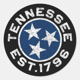 Vintage Tennessee Runder Aufkleber