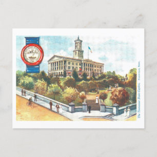Vintage Tennessee State Capitol mit Siegel Postkar Postkarte