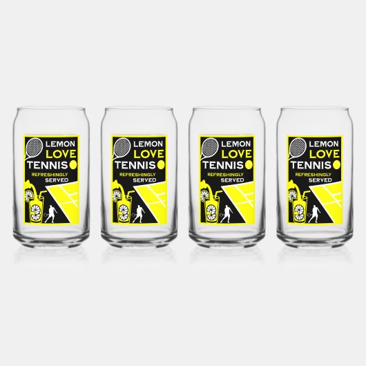 Vintage-Tennis-Limonade Dosenglas (Vorderseite)