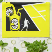 Vintage-Tennis-Limonade Geschirrtuch (Gefaltet)