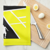 Vintage-Tennis-Limonade Geschirrtuch (Viertel Falte)