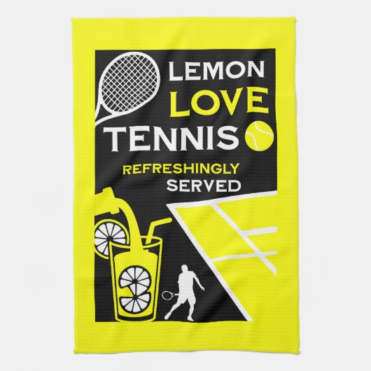 Vintage-Tennis-Limonade Geschirrtuch (Vertikal)