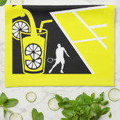 Vintage-Tennis-Limonade Geschirrtuch (Gefaltet)