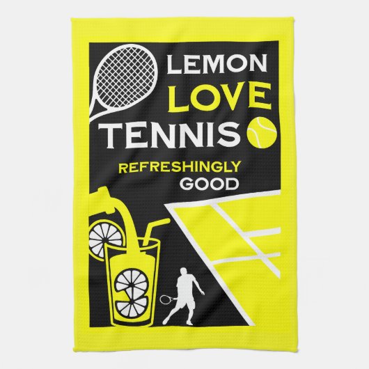 Vintage-Tennis-Limonade Geschirrtuch (Vertikal)