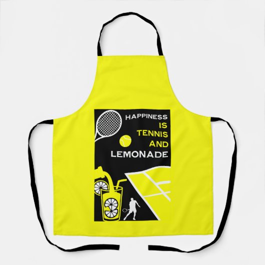Vintage-Tennis-Limonade Schürze (Vorderseite)