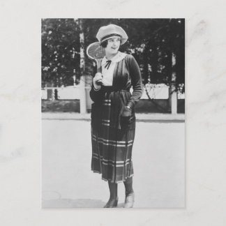 Vintage Tennis-Mode der 1920er Jahre Postkarte