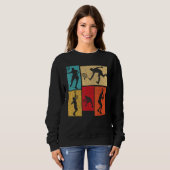 Vintage Tennis Silhouette Retro Vintage Player Sweatshirt (Vorne ganz)