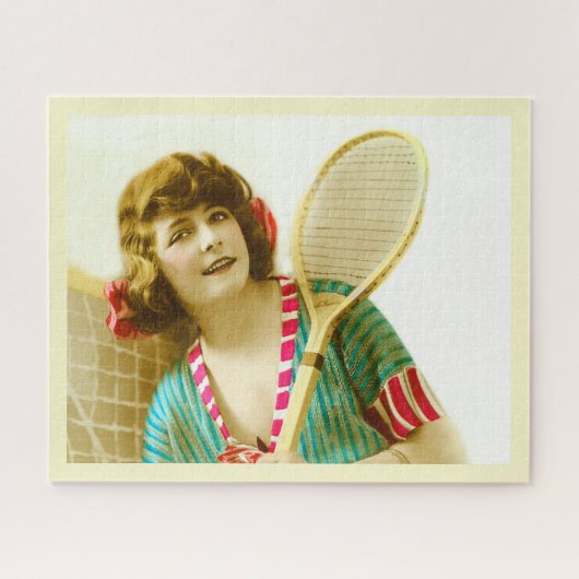 Vintage Tennisdame Puzzle (Horizontal)
