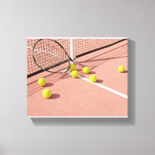 Vintage Tennishalle   Retro Tennis Poster Leinwanddruck