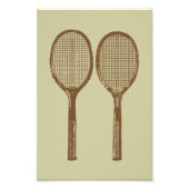 Vintage Tennisschläger Fotodruck (Vorne)