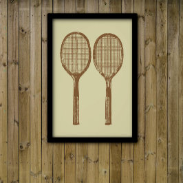Vintage Tennisschläger Fotodruck