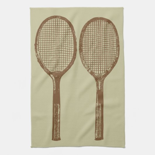 Vintage Tennisschläger Handtuch (Vertikal)