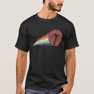 Vintage-Tennisspieler-Trainer-Einzel-Doppel-Schläg T-Shirt