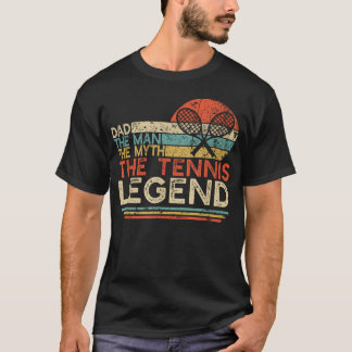 Vintage-Tennisspieler-Vater Der Mann Der Mythos De T-Shirt