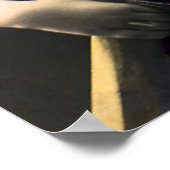 Vintage Tennissportarten, Happy Girl mit Racket Poster (Ecke)