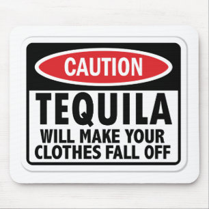 Vintage Tequila Warnschild Mousepad