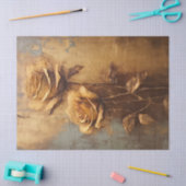 Vintage Terracotta Französische Rose Imitate golde Seidenpapier (Basteln)