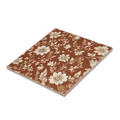 Vintage-Terrakotta-Nahtloses-Boho-Blumenmuster Fliese (Seite)