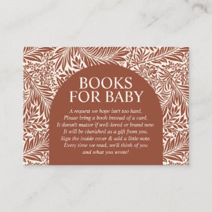 Vintage Terrakotta-Wildflower-Bücher für Baby Begleitkarte