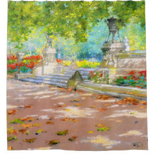 Vintage Terrasse, Park mit Aussicht (1887) zeichne Duschvorhang