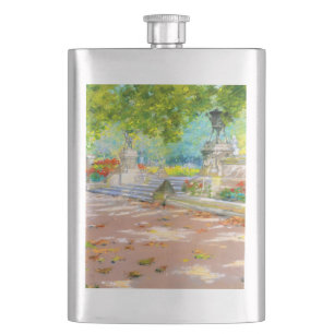 Vintage Terrasse, Park mit Aussicht (1887) zeichne Flachmann