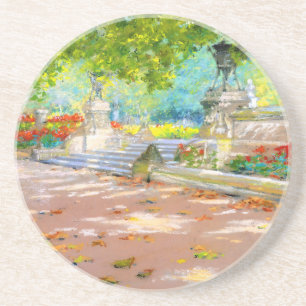 Vintage Terrasse, Park mit Aussicht (1887) zeichne Getränkeuntersetzer