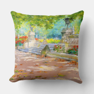 Vintage Terrasse, Park mit Aussicht (1887) zeichne Kissen